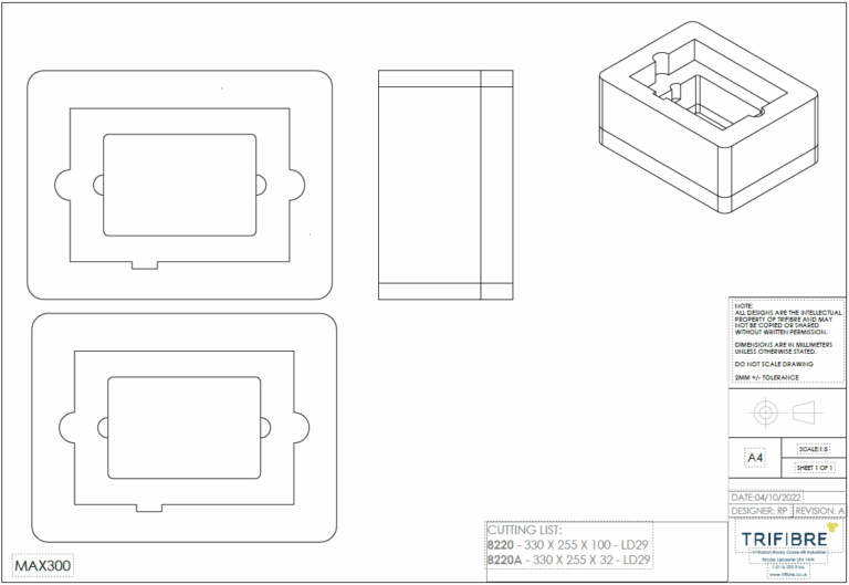 Obsidian Netron EN4 OLED Display Gateway Inserção de Espuma para caber na MAX300 (Somente Inserção)