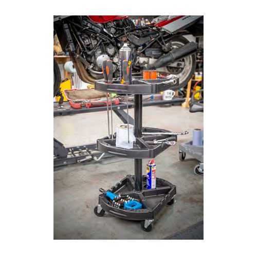 Carrinho Utilitário com 4 Rodas de Ferramentas – com 3 Bandejas